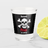 Piratenflasche Schnapsglas (Vorderseite)