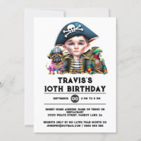 Piratenführer lustige Tiere Schädelkreuze