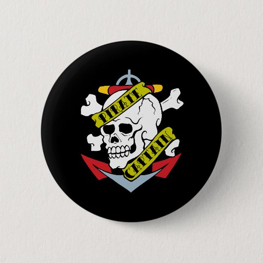 Piratenführer Tattoo Button (Vorderseite)