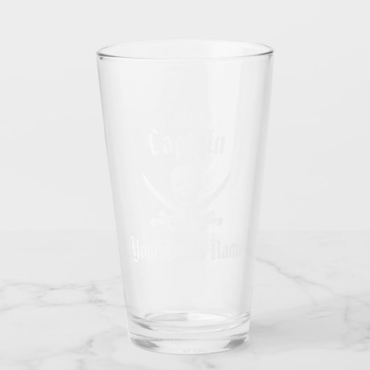 Piratenführer und Schiffsname Glas (Vorderseite)