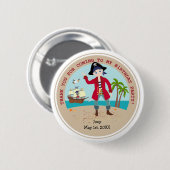 Piratengeburt Button (Vorne & Hinten)