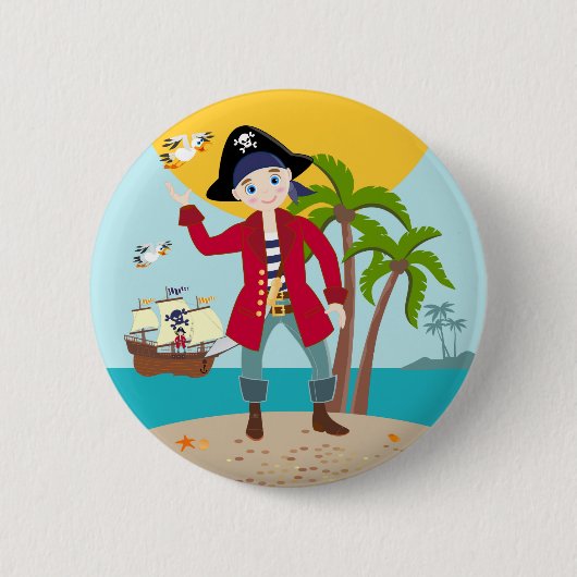 Piratengeburt Button (Vorderseite)