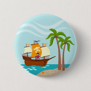 Piratengeburt Button