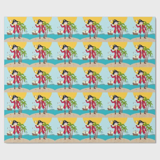 Piratengeburt Geschenkpapier (Flach)