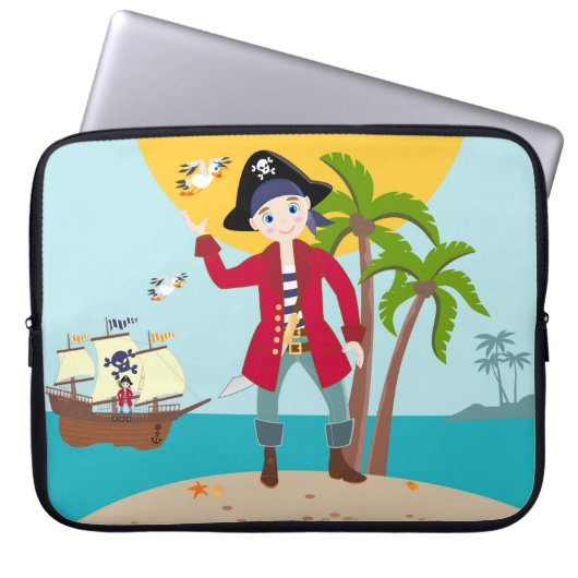 Piratengeburt Laptopschutzhülle (Vorderseite)