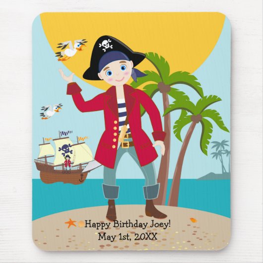 Piratengeburt Mousepad (Vorne)