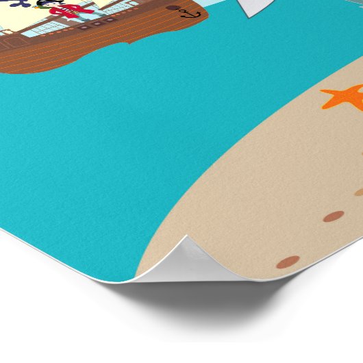 Piratengeburt Poster (Ecke)