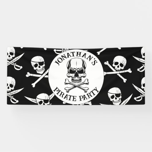 Piratengeburt unter dem Motto Meer Banner (Horizontal)