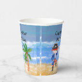 Piratengeburtmotiv Party Schatzpapagei Pappbecher (Rechts)