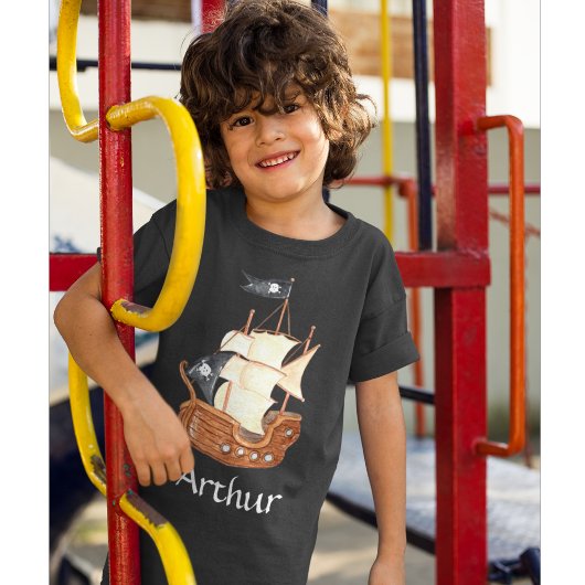 Piratengeburtmotiv Party Schatzpapagei T-Shirt