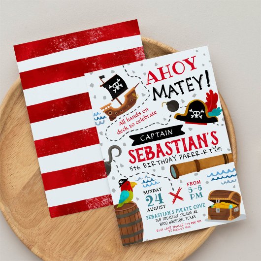 Piratengeburtsfeier Einladung