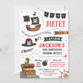 Piratengeburtstagsfeier Einladung (Vorderseite)