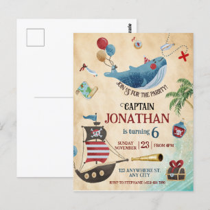 Piratengeburtstagsfeier Postkarte