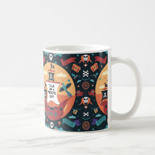 Piratengedankendesigns für seeliebende Abenteurer Kaffeetasse