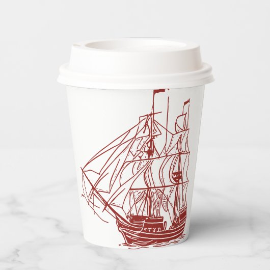 Piratengefühlte Party Pappbecher (Rückseite)