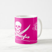 Piratengrog im rosa Entwurf Kaffeetasse (VorderseiteRechts)
