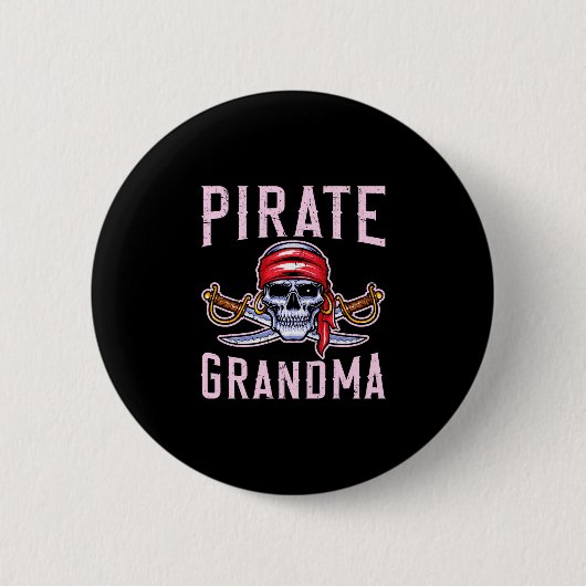Piratengroßmutter der Männer Piratengroßmutter Oma Button (Vorderseite)