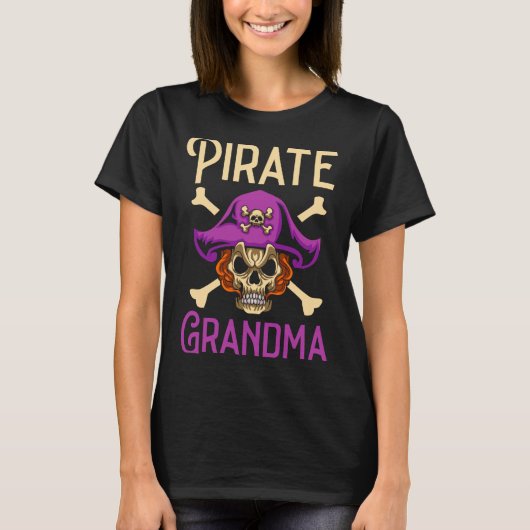 Piratengroßmutter der Männer T-Shirt (Vorderseite)
