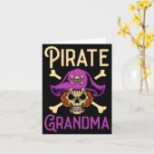 Piratengroßmutter Oma Oma Pirat Männer Karte (Gelbe Blume)