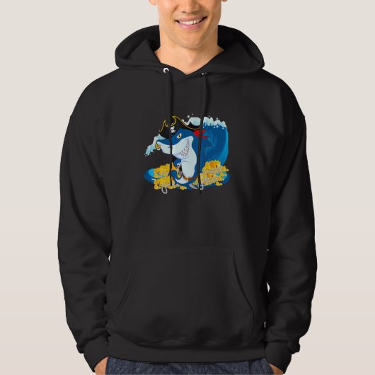 Piratenhai Hoodie (Vorderseite)
