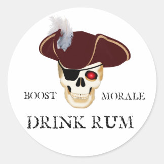 Piratenhirse Runder Aufkleber