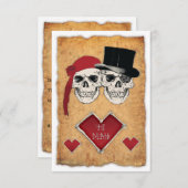 Piratenhochzeit Einladung (Vorne/Hinten)