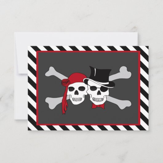 Piratenhochzeit Einladung (Vorderseite)