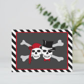 Piratenhochzeit Einladung (Stehend Vorderseite)