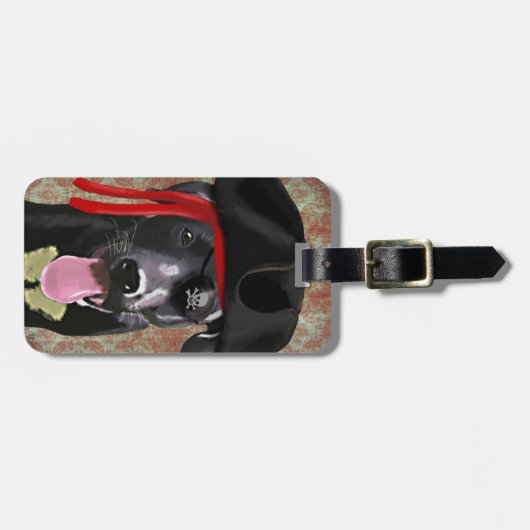 Piratenhund Gepäckanhänger (Vorderseite horizontal)