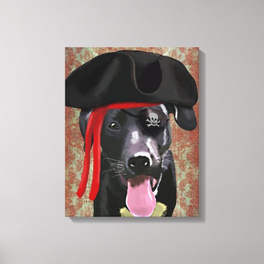Piratenhund Leinwanddruck (Vorderseite)