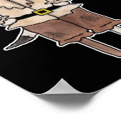 Piratenhund "Mans Best Matey!" Poster (Ecke)