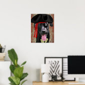 Piratenhund Poster (Heimbüro)