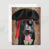 Piratenhund Postkarte (Vorne/Hinten)