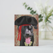Piratenhund Postkarte (Stehend Vorderseite)