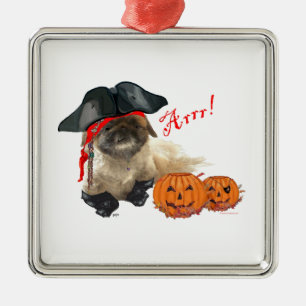 Piratenhündchen Silbernes Ornament