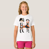Piratenjunge und Girl Girl T - Shirt (Vorne ganz)