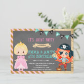 Piratenjungfrauen gemeinsam Party Einladung (Stehend Vorderseite)