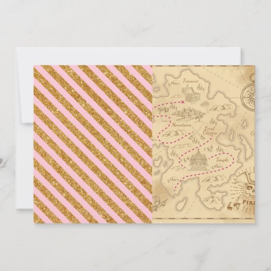 Piratenjungfrauen gemeinsam Party Einladung (Rückseite)