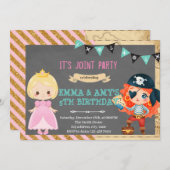 Piratenjungfrauen gemeinsam Party Einladung (Vorne/Hinten)