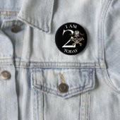Piratenkanone Kreuzknochen 2. Geburtstag Button (Beispiel)