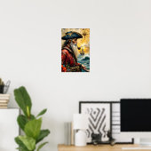Piratenkapitän Poster (Heimbüro)