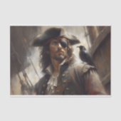 Piratenkapitän Raven Decoupage Seidenpapier (Vorderseite)