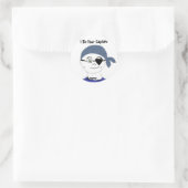 Piratenkapitän Runder Aufkleber (Tasche)