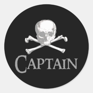 Piratenkapitän Runder Aufkleber