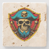 Piratenkapitän Steinuntersetzer (Vorderseite)