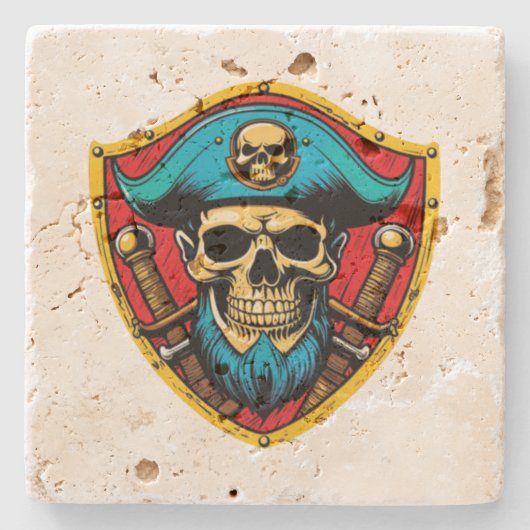 Piratenkapitän Steinuntersetzer (Vorderseite)