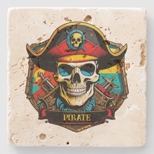 Piratenkapitän Steinuntersetzer (Vorderseite)