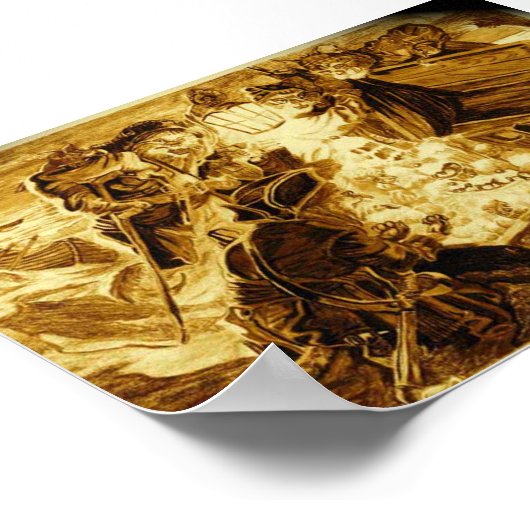 Piratenkatzen finden die Beute Poster (Ecke)