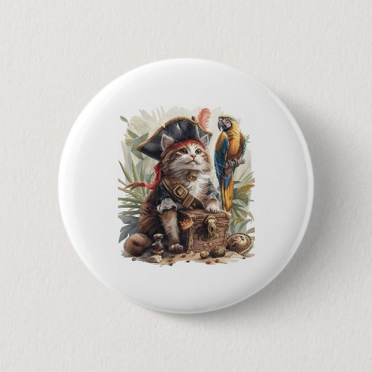 Piratenkatzenschatz Button (Vorderseite)