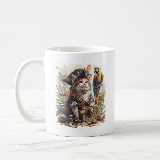 Piratenkatzenschatz Kaffeetasse (Links)
